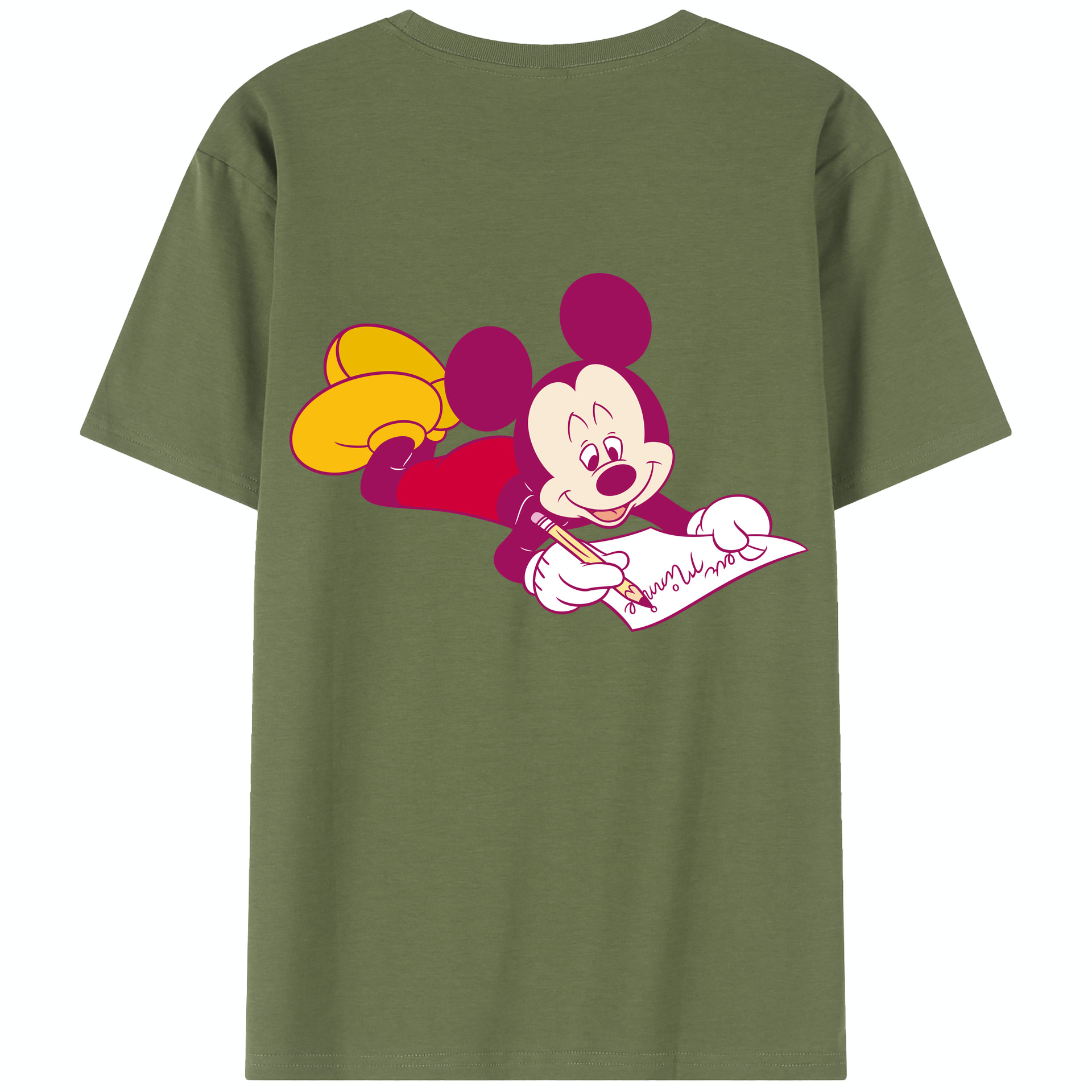 （画像用） ミッキーマウス Mickey Mouse 綿100％半袖Tシャツ（背面プリント）